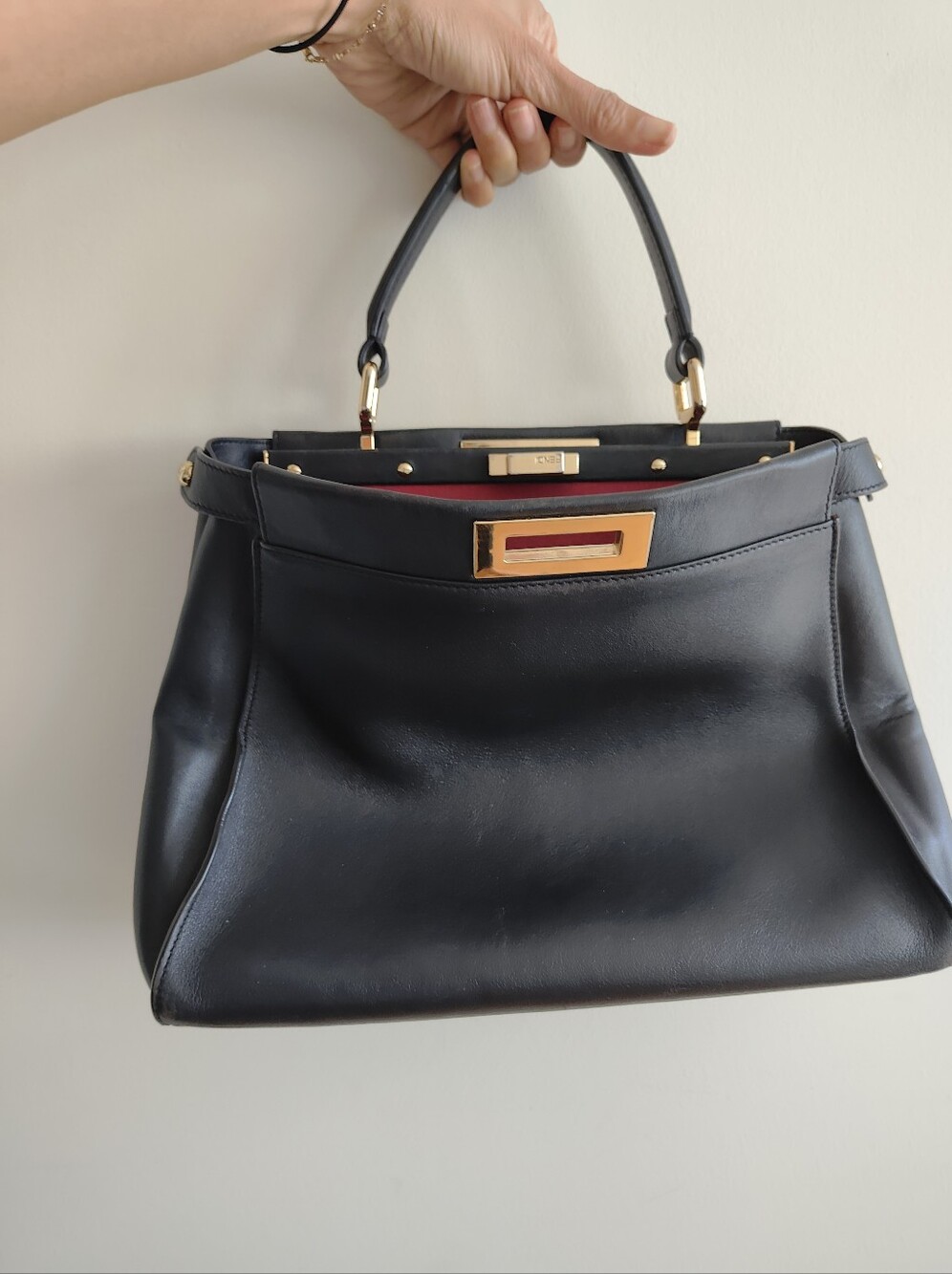 Peekaboo Bag Black Shoulder Bag
